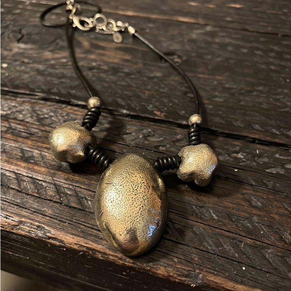 Amrita Singh Metallic Black Necklace